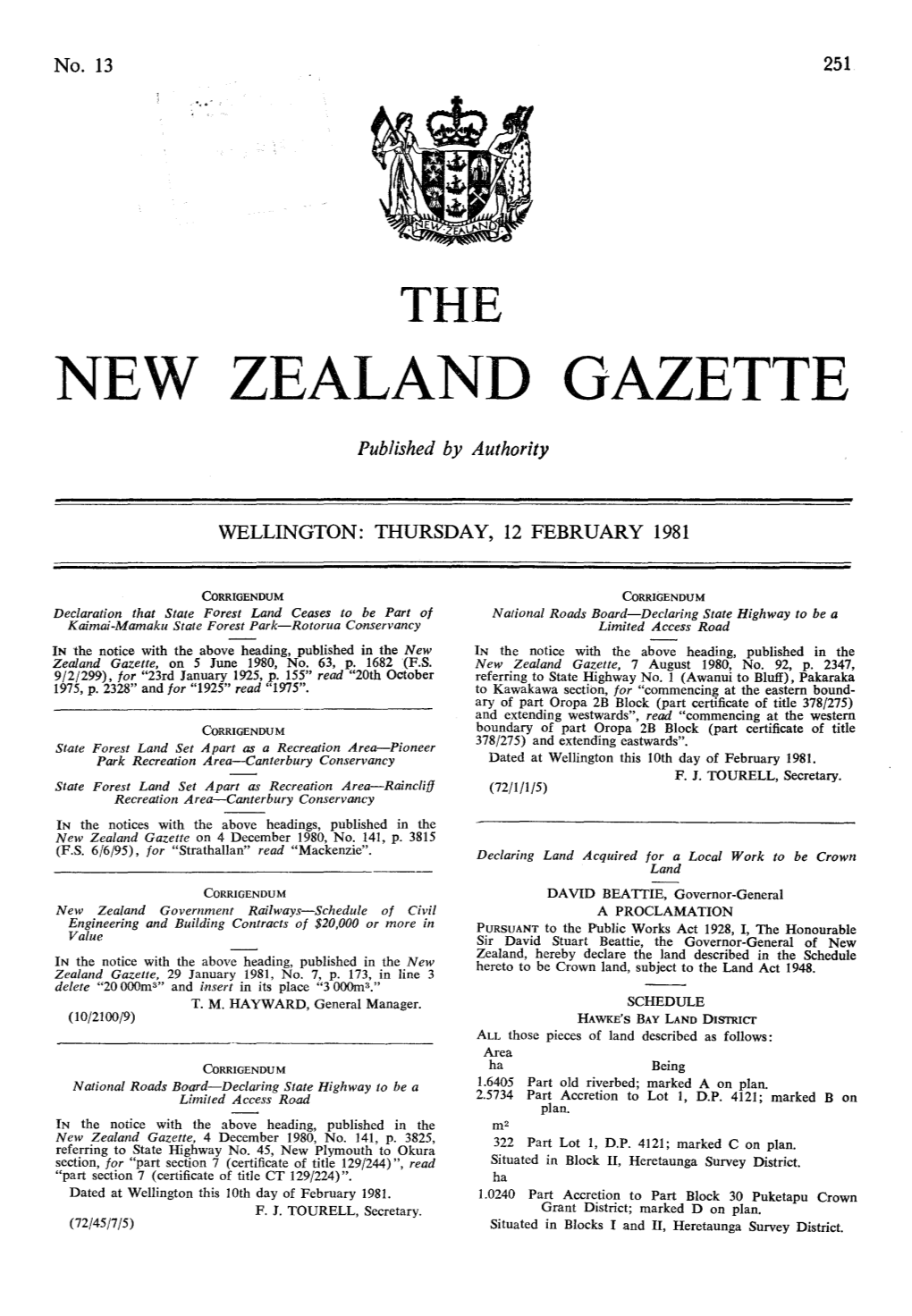 New Zealand Gazette