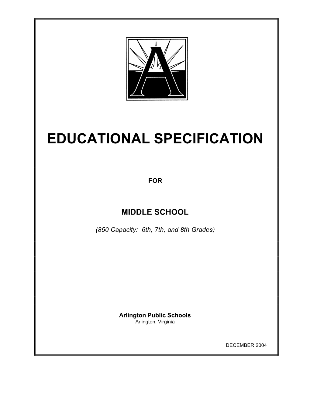 Educational Specification