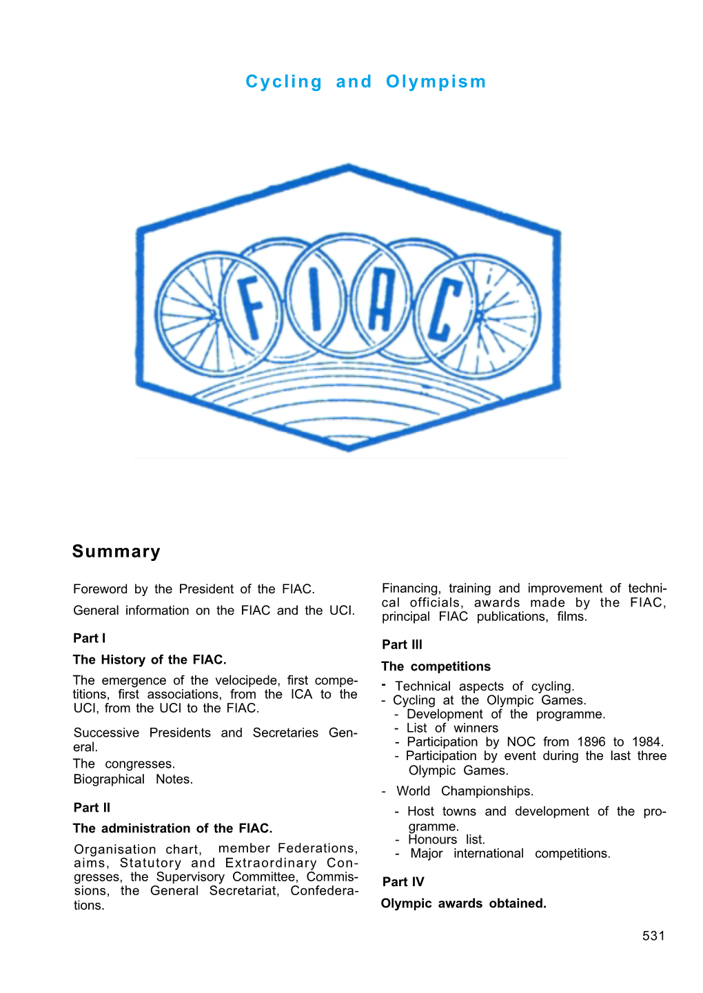 Cycling and Olympism