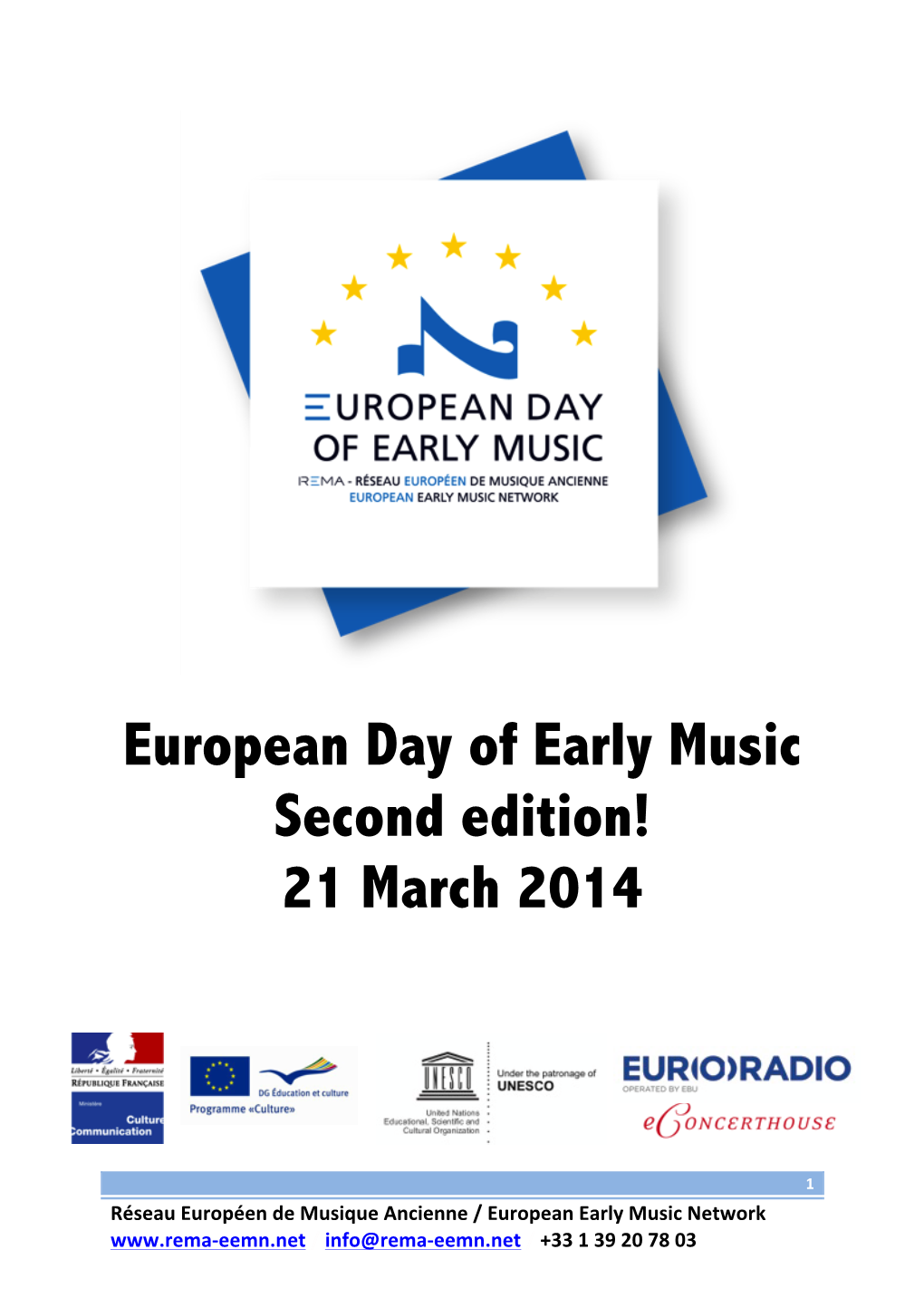 European Day of Early Music Second Edition! 21 March 2014