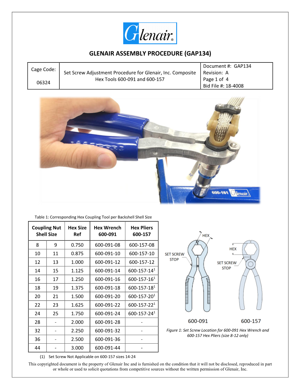 Glenair Assembly Procedure (Gap134)