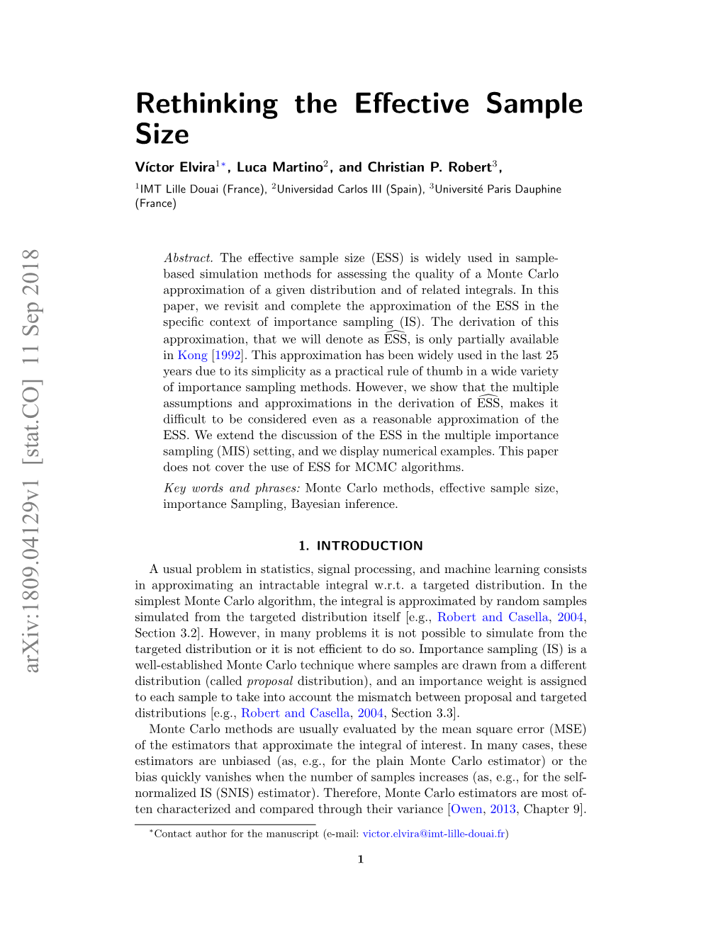 Rethinking the Effective Sample Size 3