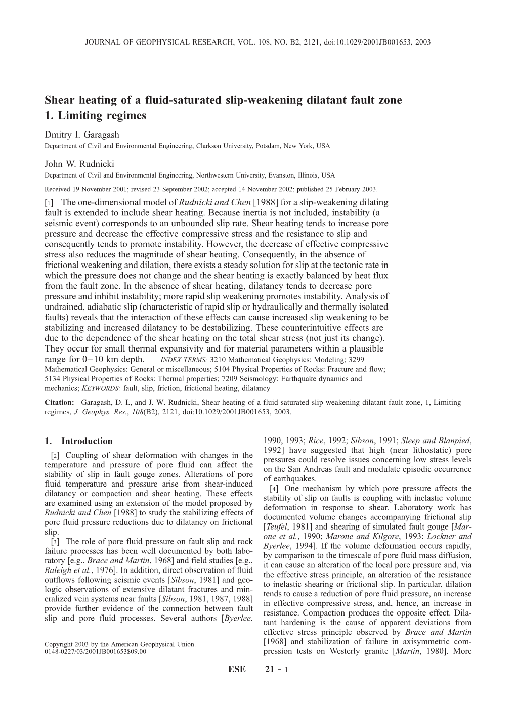 Shear Heating of a Fluid-Saturated Slip-Weakening Dilatant Fault Zone 1