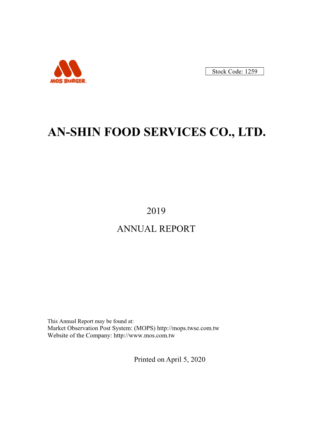 An-Shin Food Services Co., Ltd