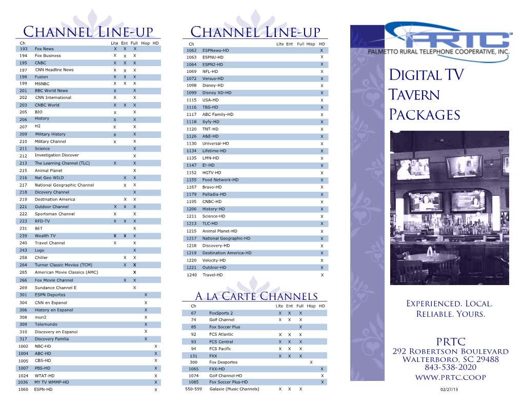 Latest-Tavern Packages 2-27-13