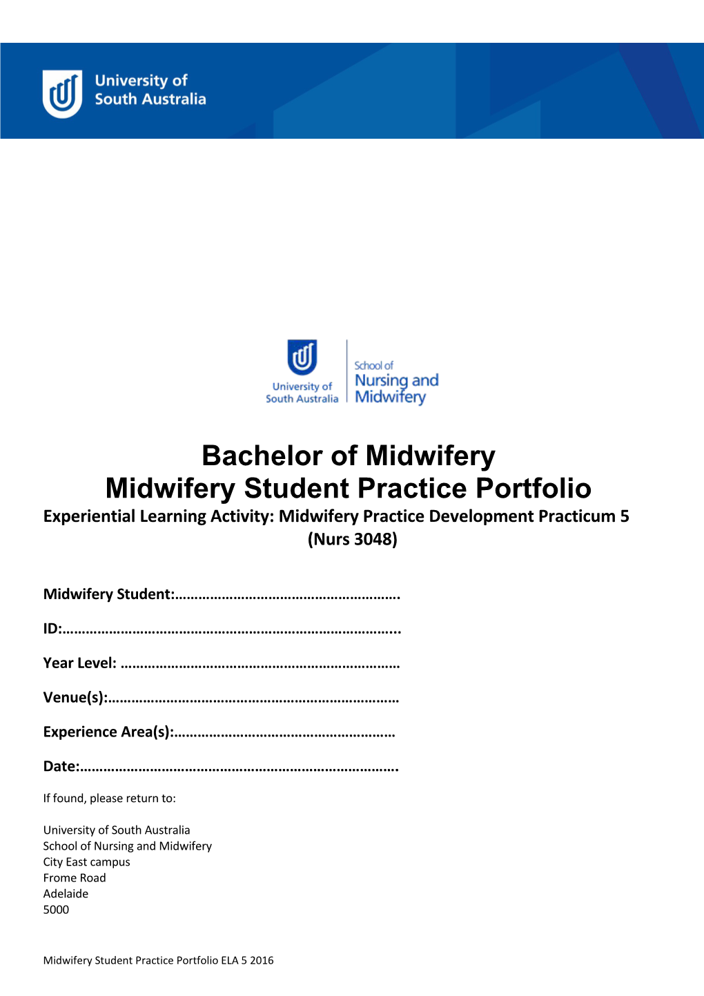 Midwifery Student Practice Portfolio