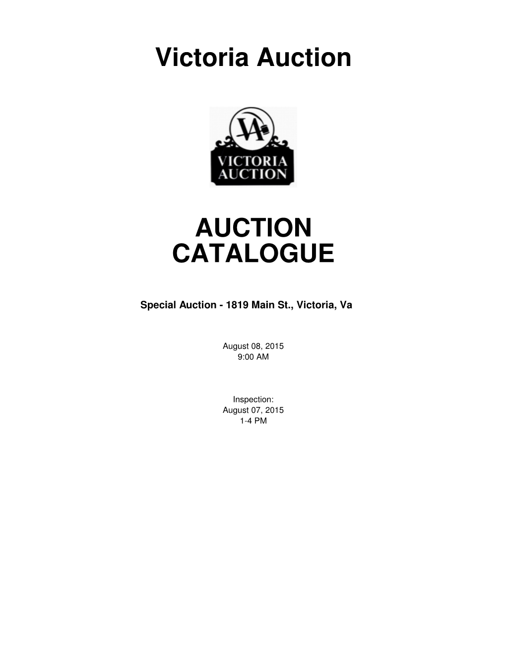 Auction Catalogue