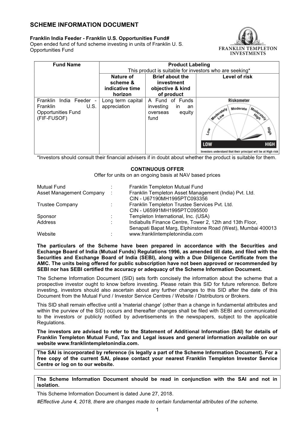 Scheme Information Document