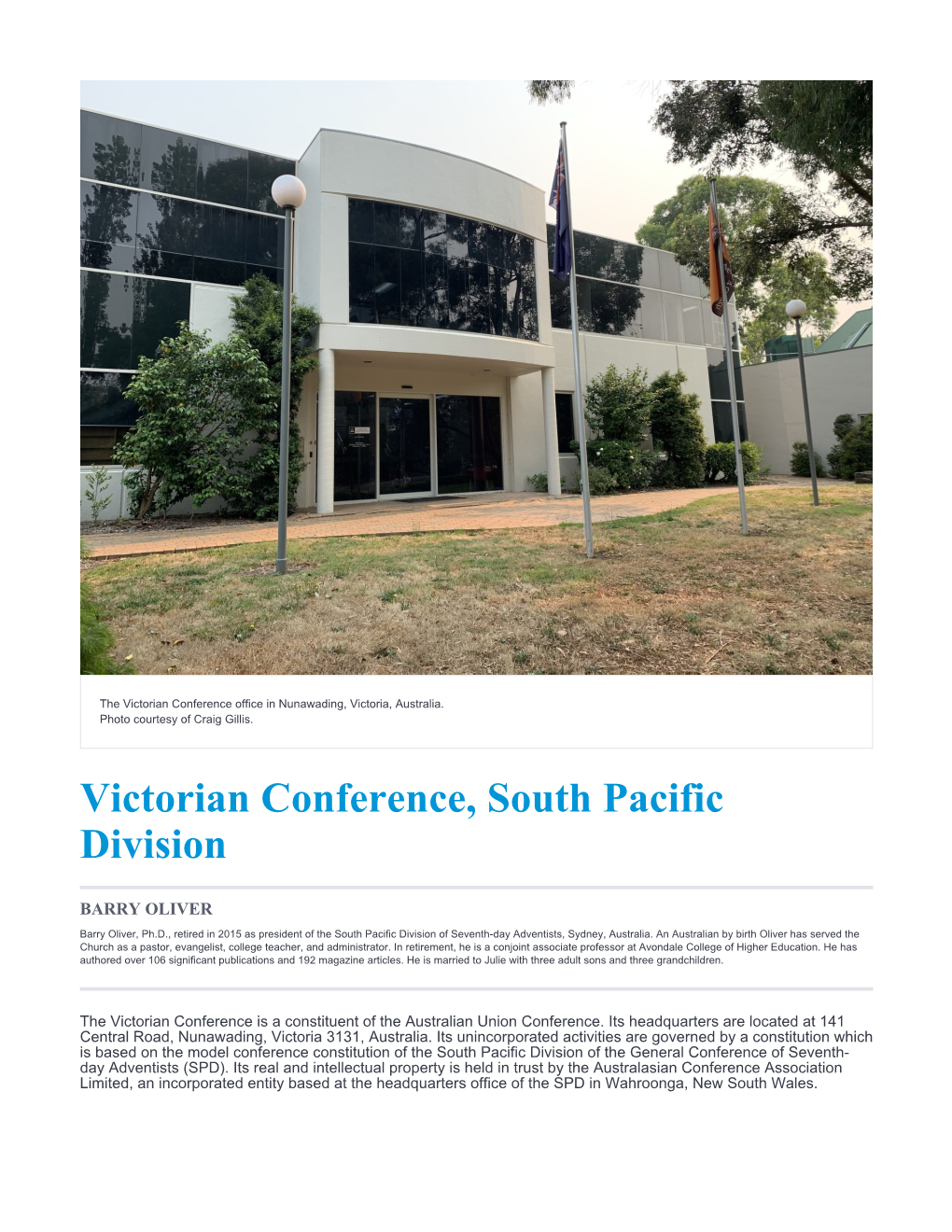 Victorian Conference, South Pacific Division