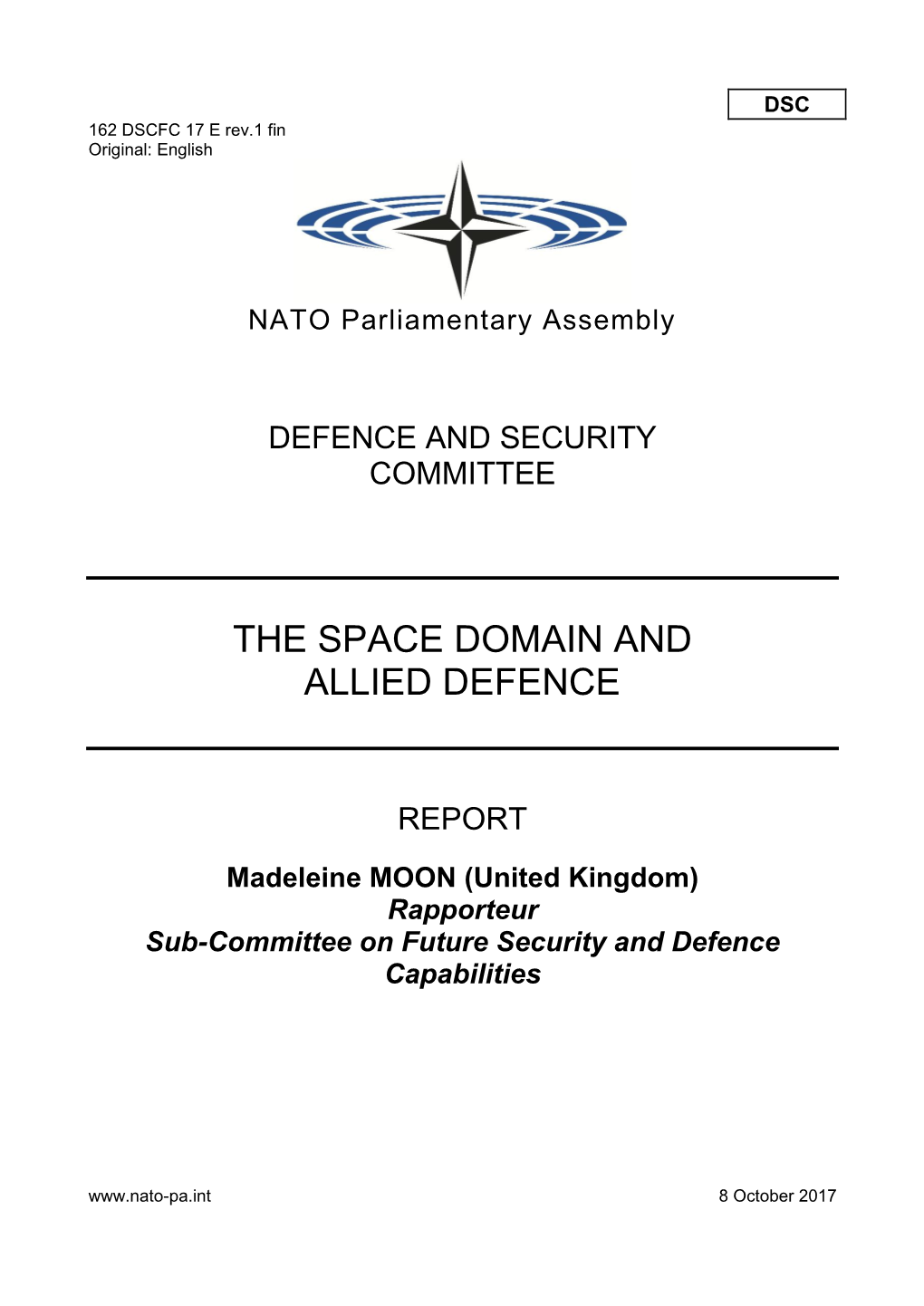 2017 DSCFC Draft Report on Space Domain