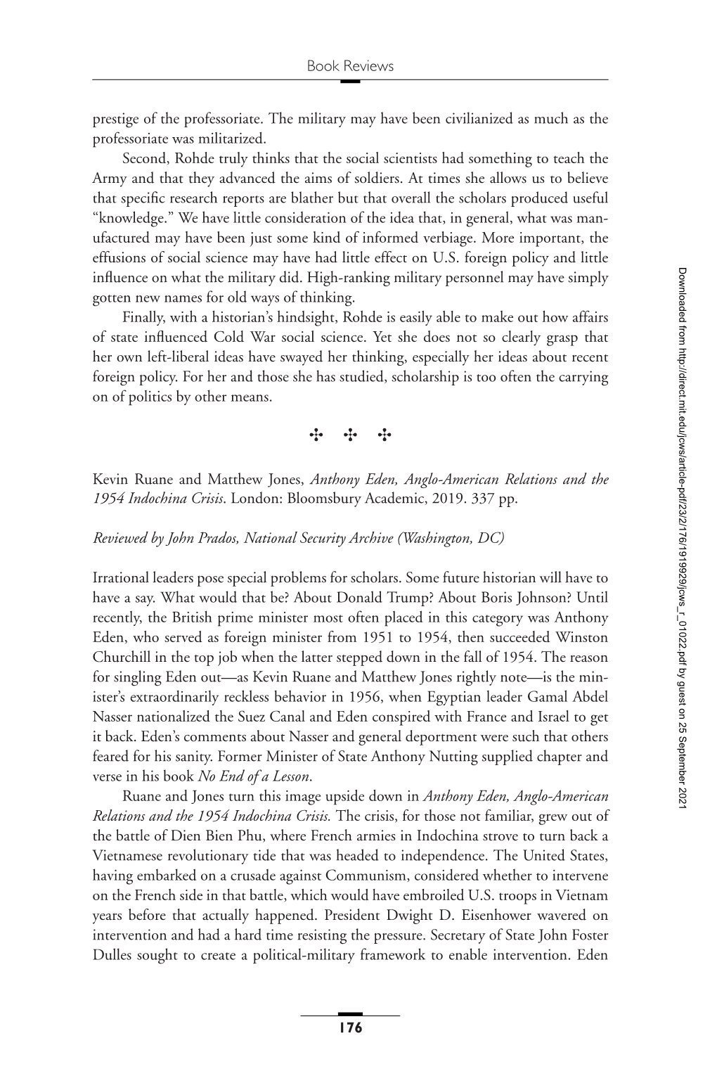 Anthony Eden, Anglo-American Relations and the 1954 Indochina Crisis