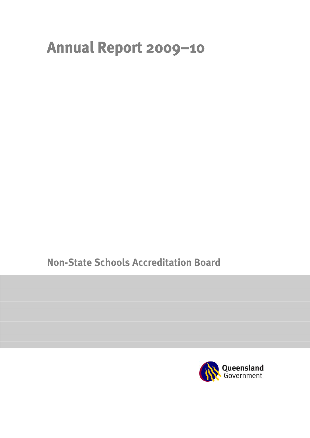 Non-State Schools Accreditation Board Annual Report 2009-10