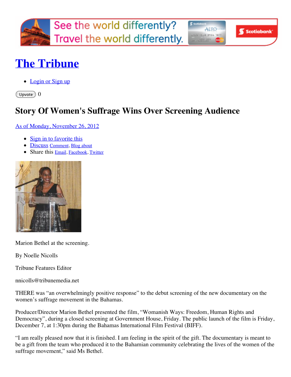 Story of Women's Suffrage Wins Over Screening Audience | the Tribune