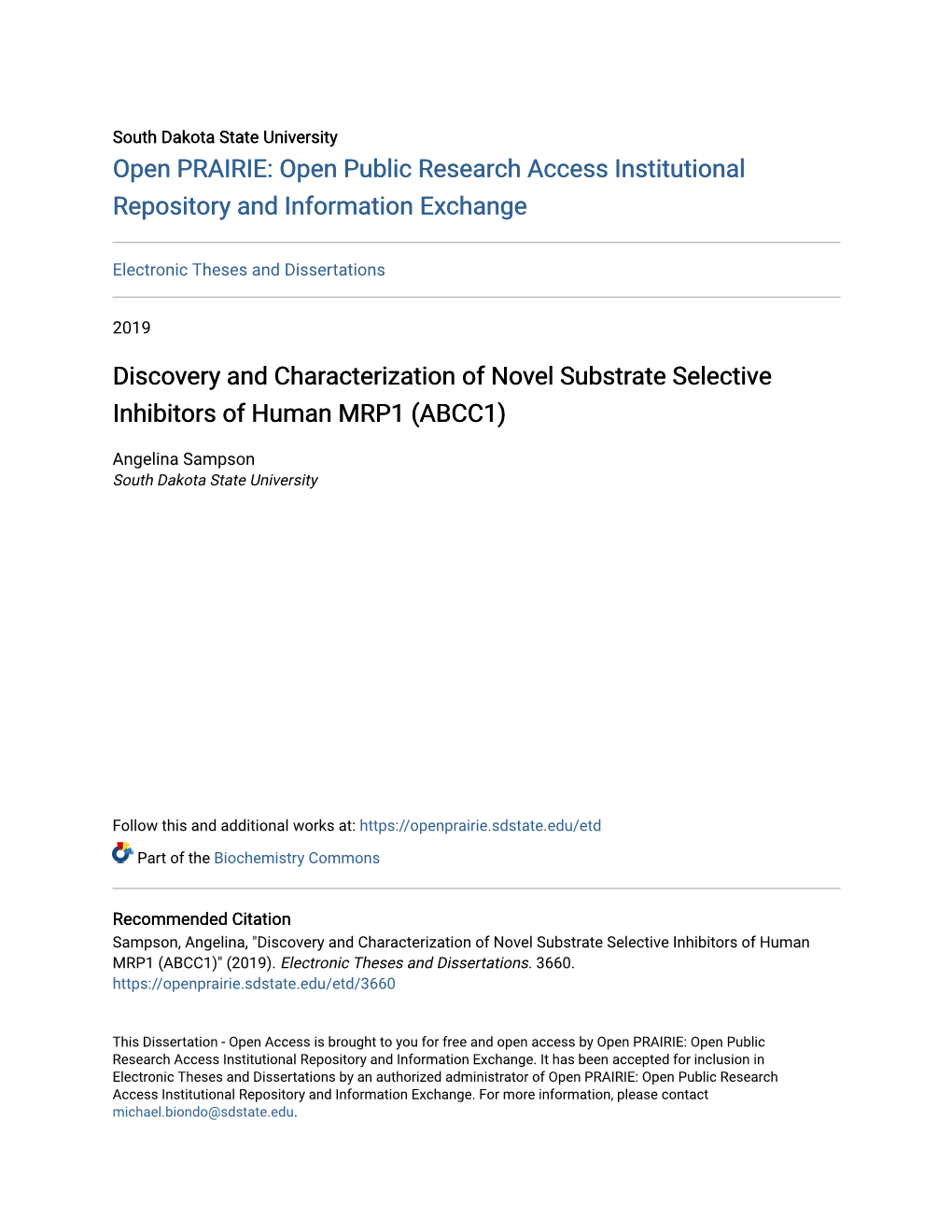 Discovery and Characterization of Novel Substrate Selective Inhibitors of Human MRP1 (ABCC1)