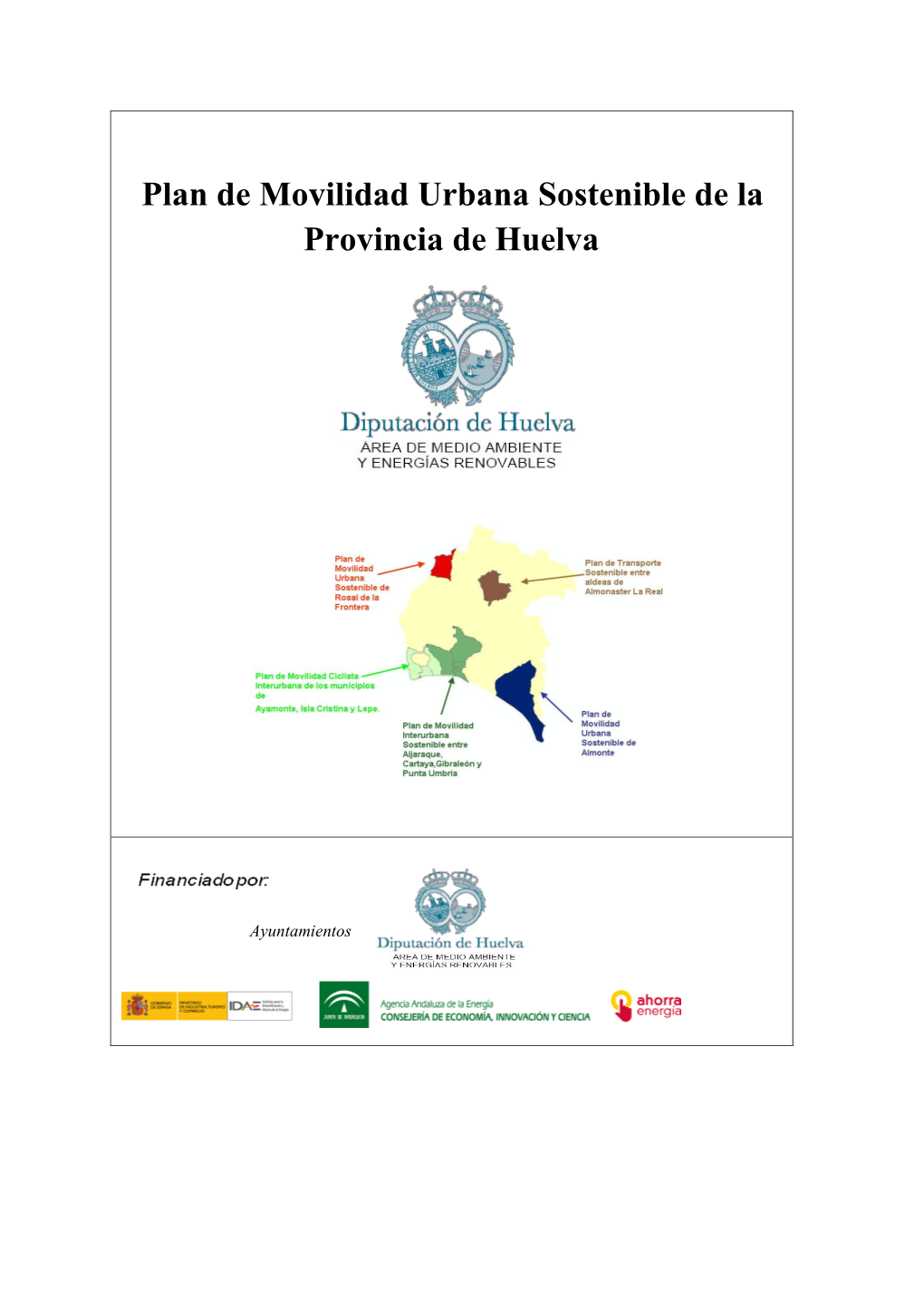 Plan De Movilidad Urbana Sostenible De La Provincia De Huelva