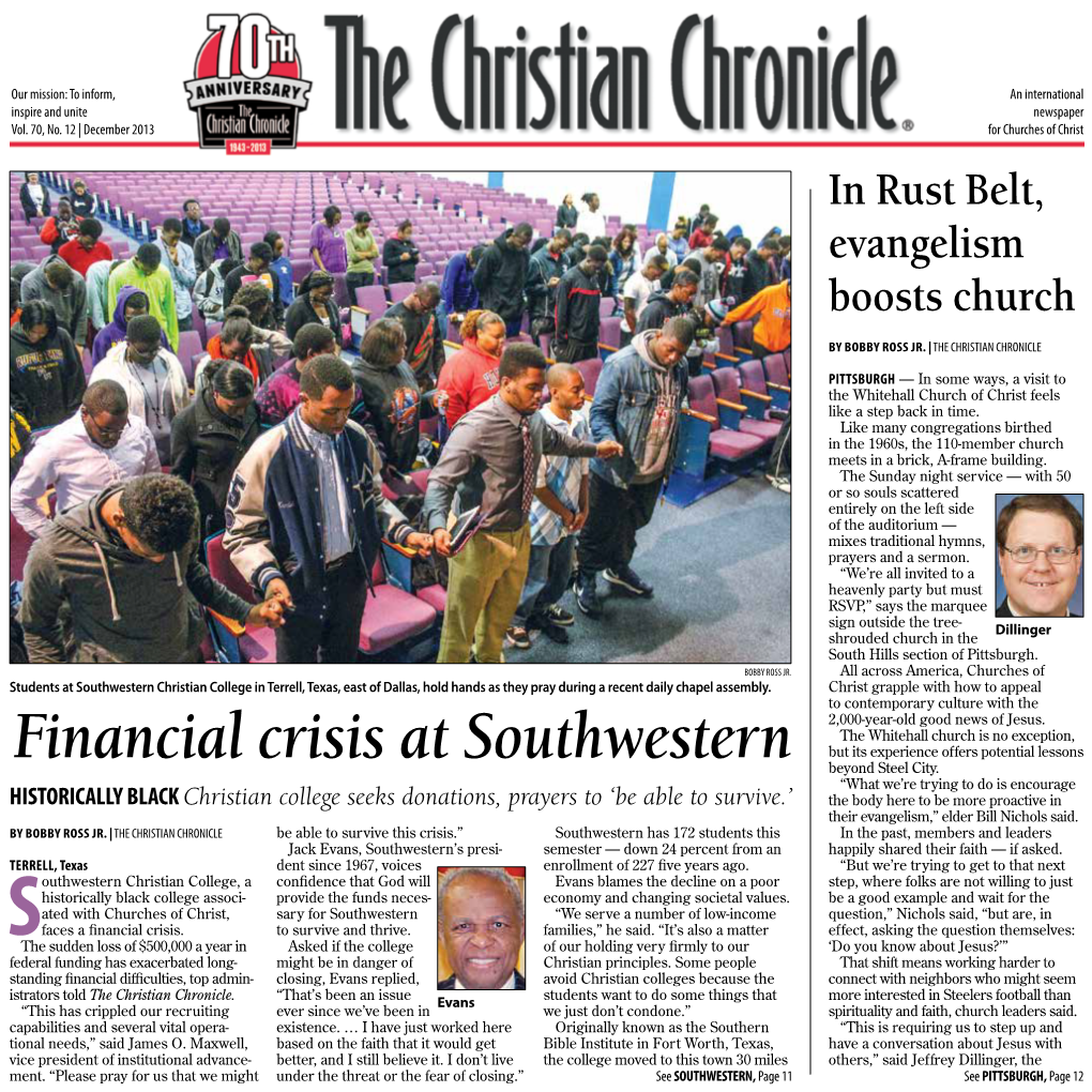 Financial Crisis at Southwestern but Its Experience Offers Potential Lessons Beyond Steel City