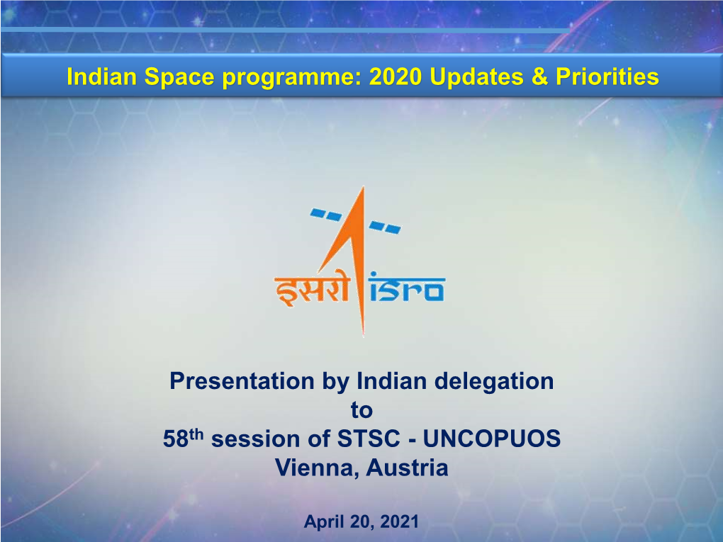 Indian Space Programme: 2020 Updates & Priorities