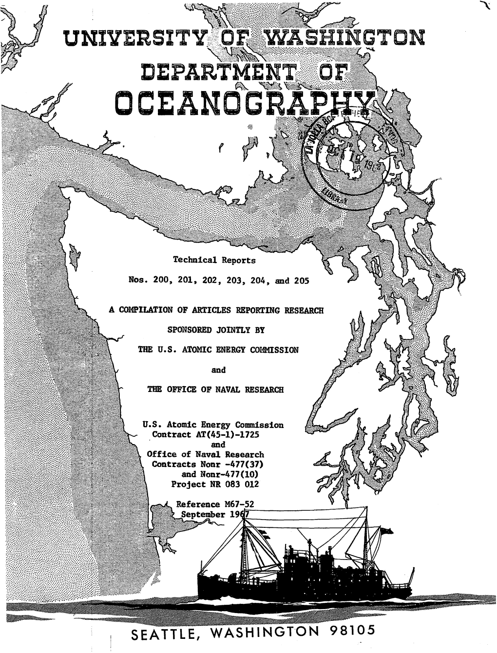 SEATTLE, UNIVERSITY of WASHINGTON DEPARTMENT of OCEANOGRAPHY Seattle, Washington 98105