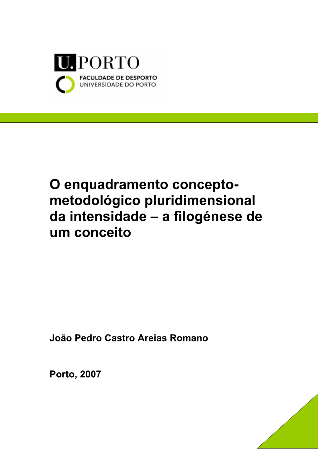 O Enquadramento Concepto- Metodológico Pluridimensional Da Intensidade – a Filogénese De Um Conceito