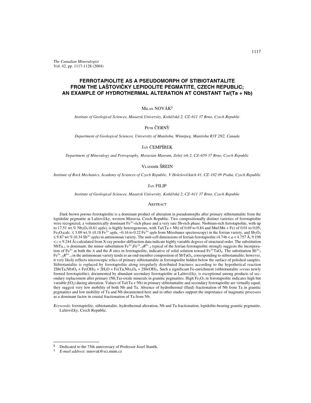 Ferrotapiolite As a Pseudomorph Of