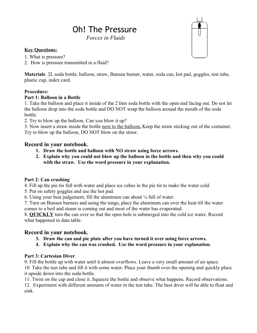 2. How Is Pressure Transmitted in a Fluid?