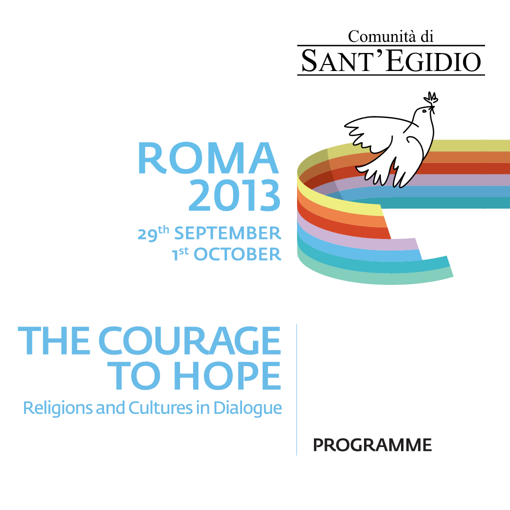 THE COURAGE to HOPE Religions and Cultures in Dialogue