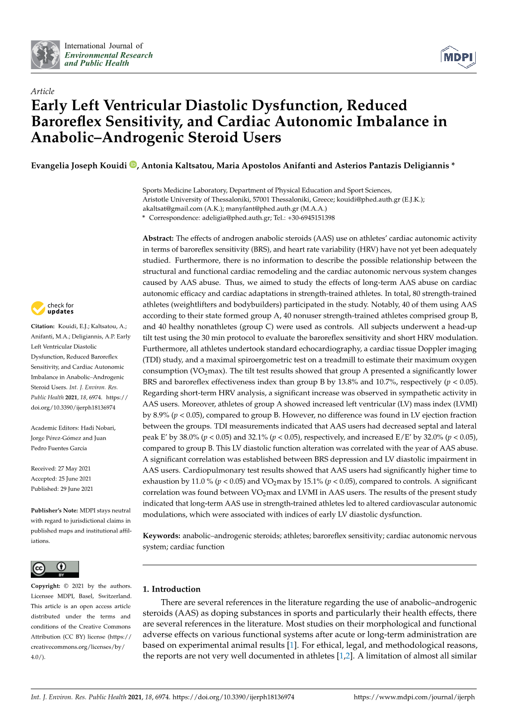 Early Left Ventricular Diastolic Dysfunction, Reduced Baroreflex