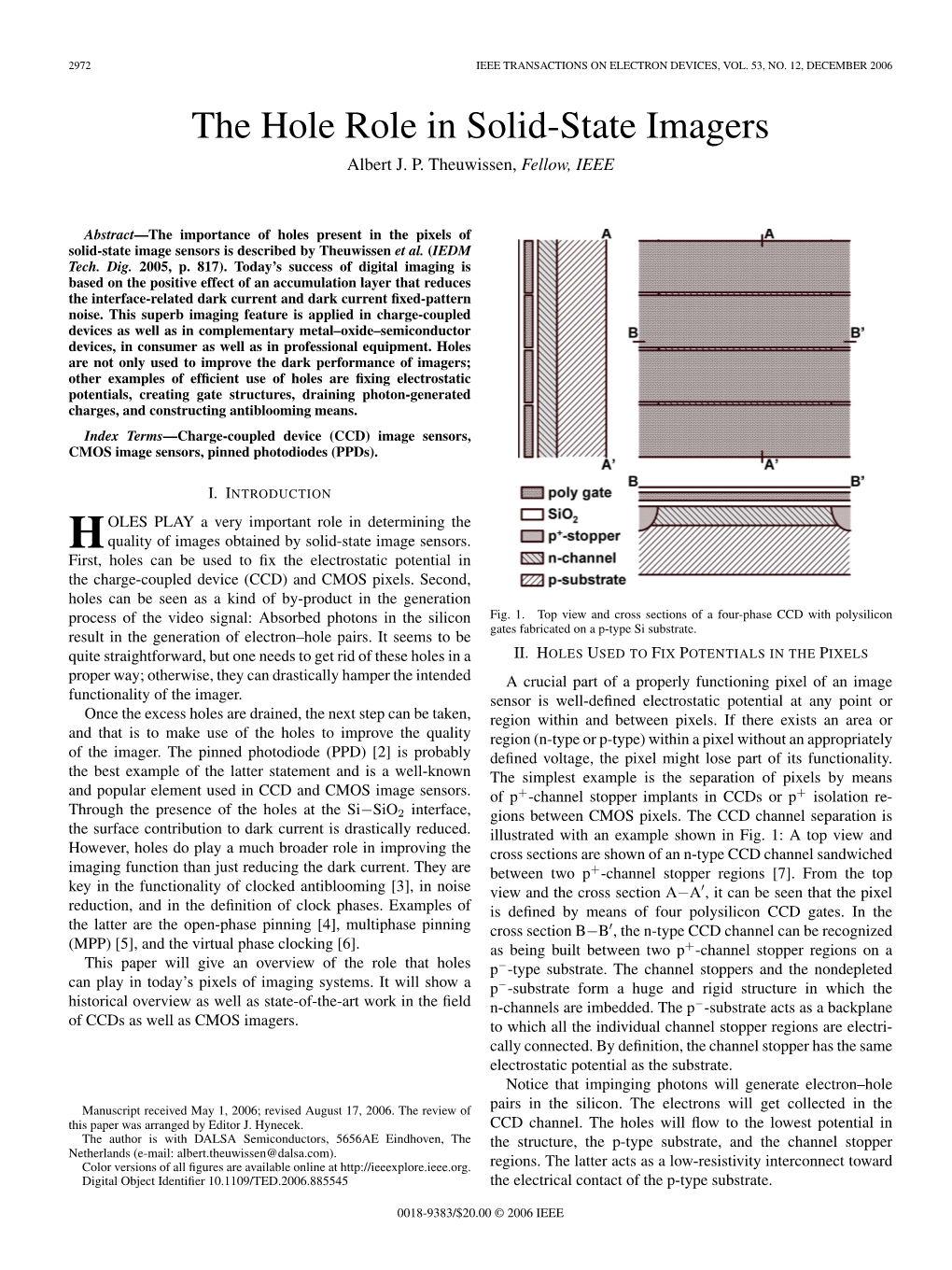 The Hole Role in Solid-State Imagers Albert J