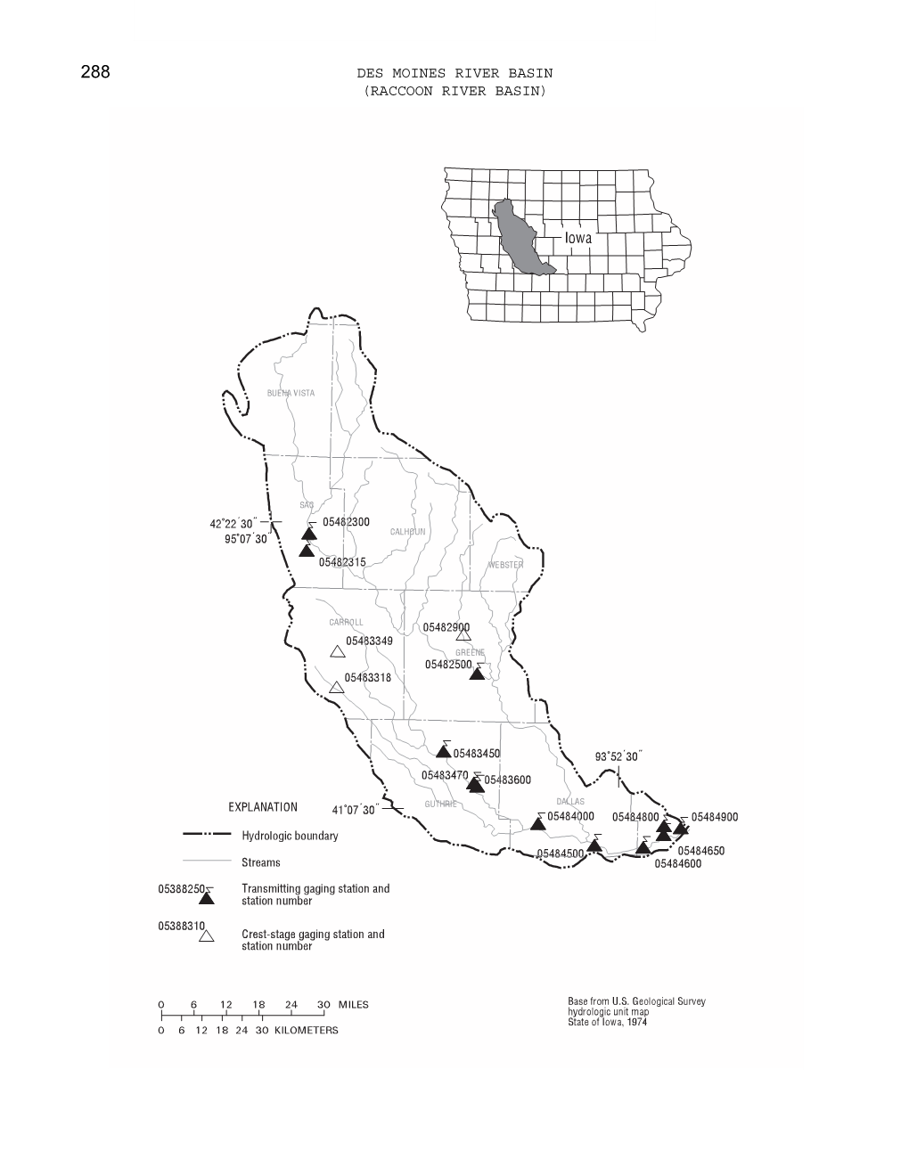 Raccoon River Basin Gaging Stations