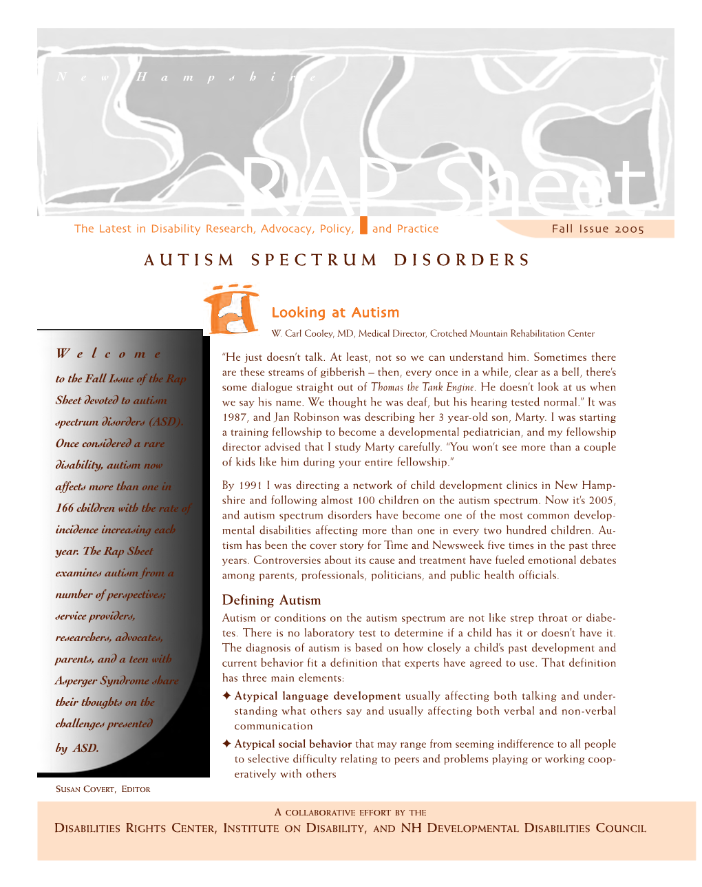 The Rap Sheet Fall 05: Autism Spectrum Disorders