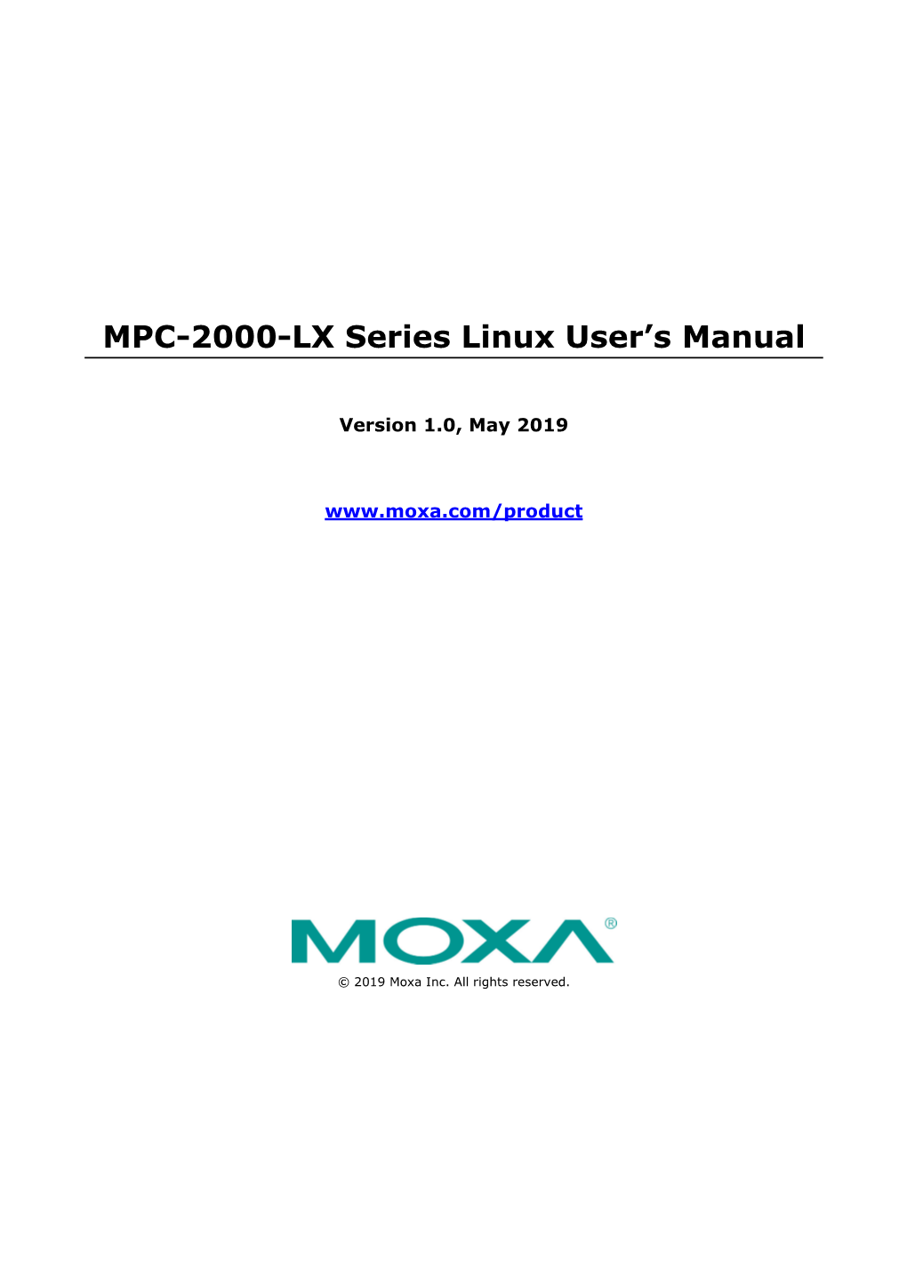MPC-2000-LX Series Linux User's Manual