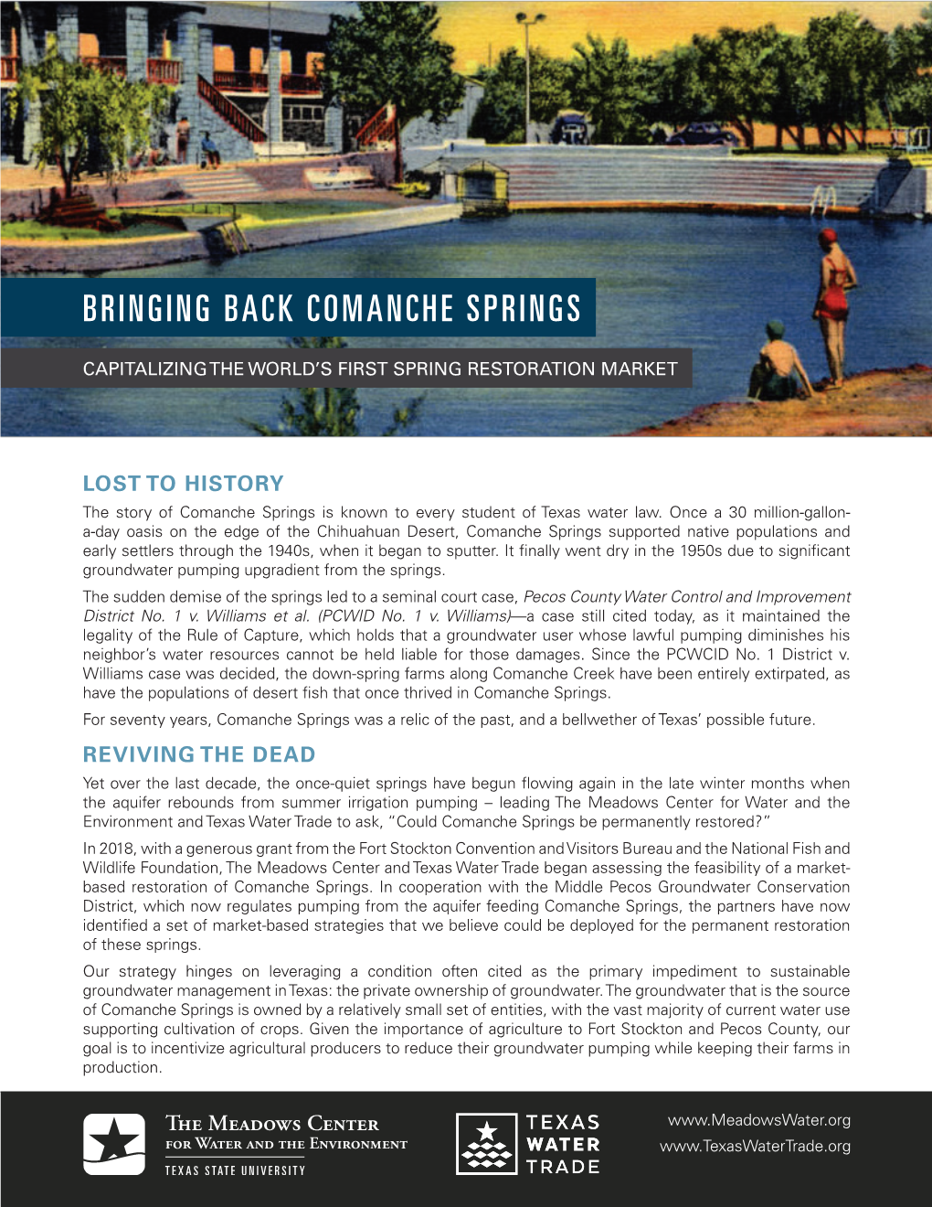 Bringing Back Comanche Springs