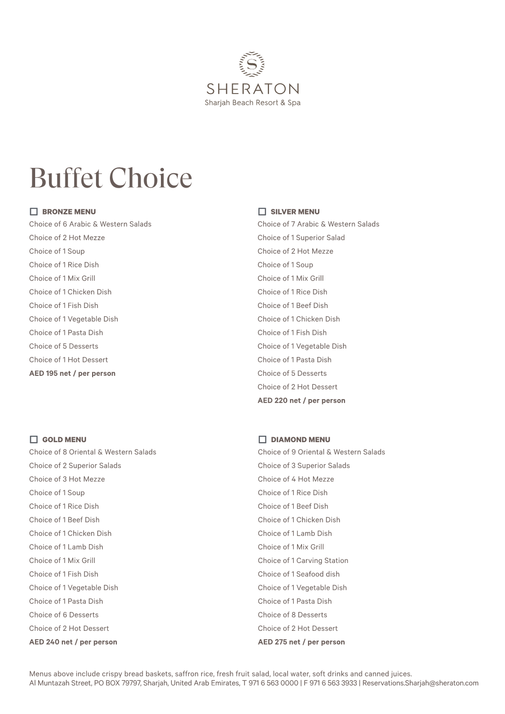 Buffet Choice