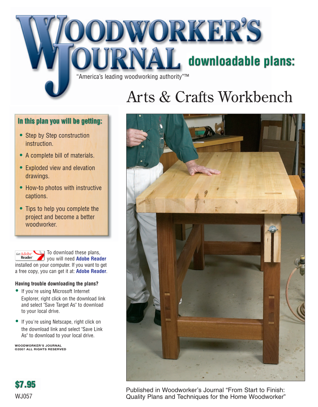 Arts & Crafts Workbench