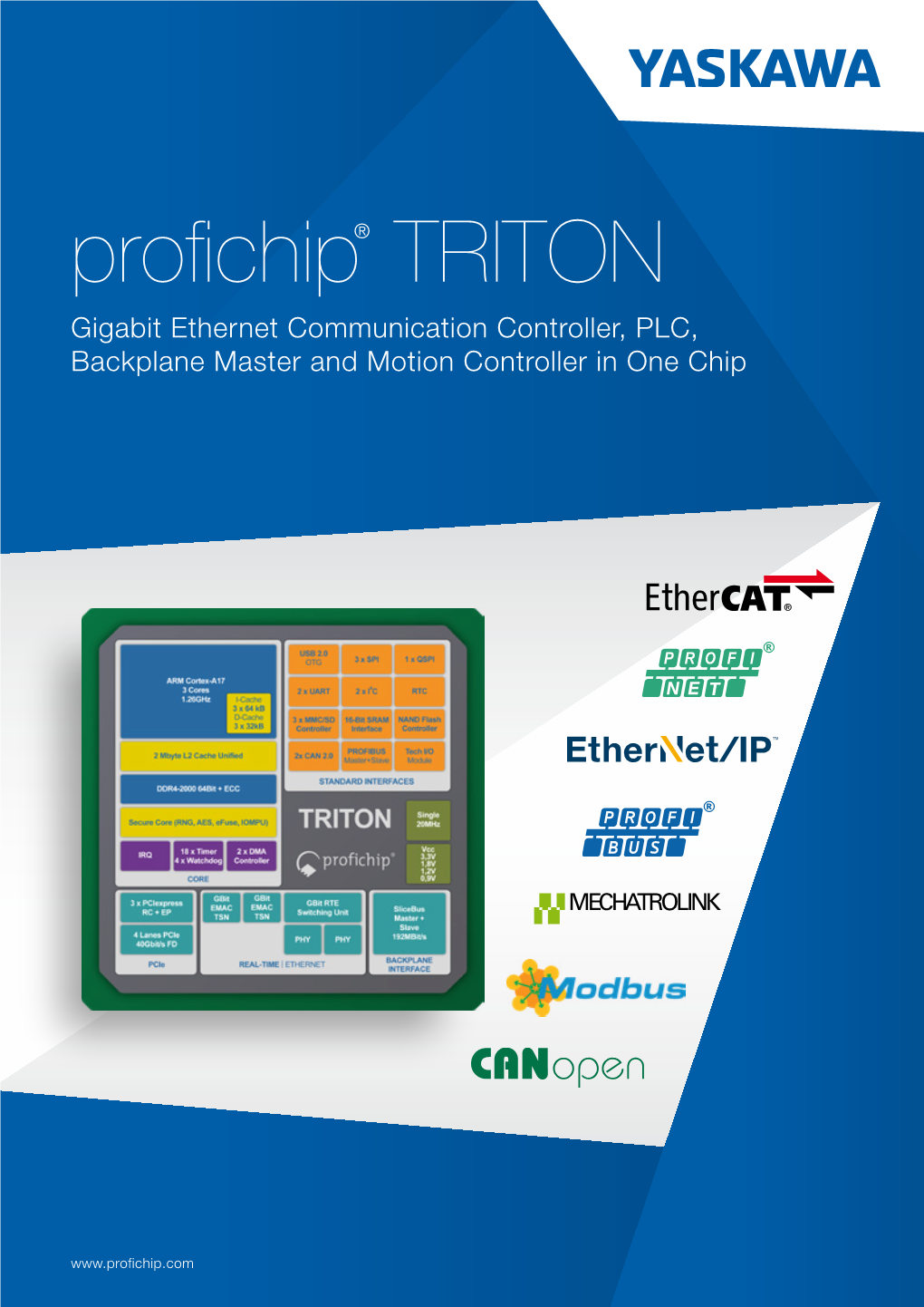 Profichip® TRITON Gigabit Ethernet Communication Controller, PLC, Backplane Master and Motion Controller in One Chip