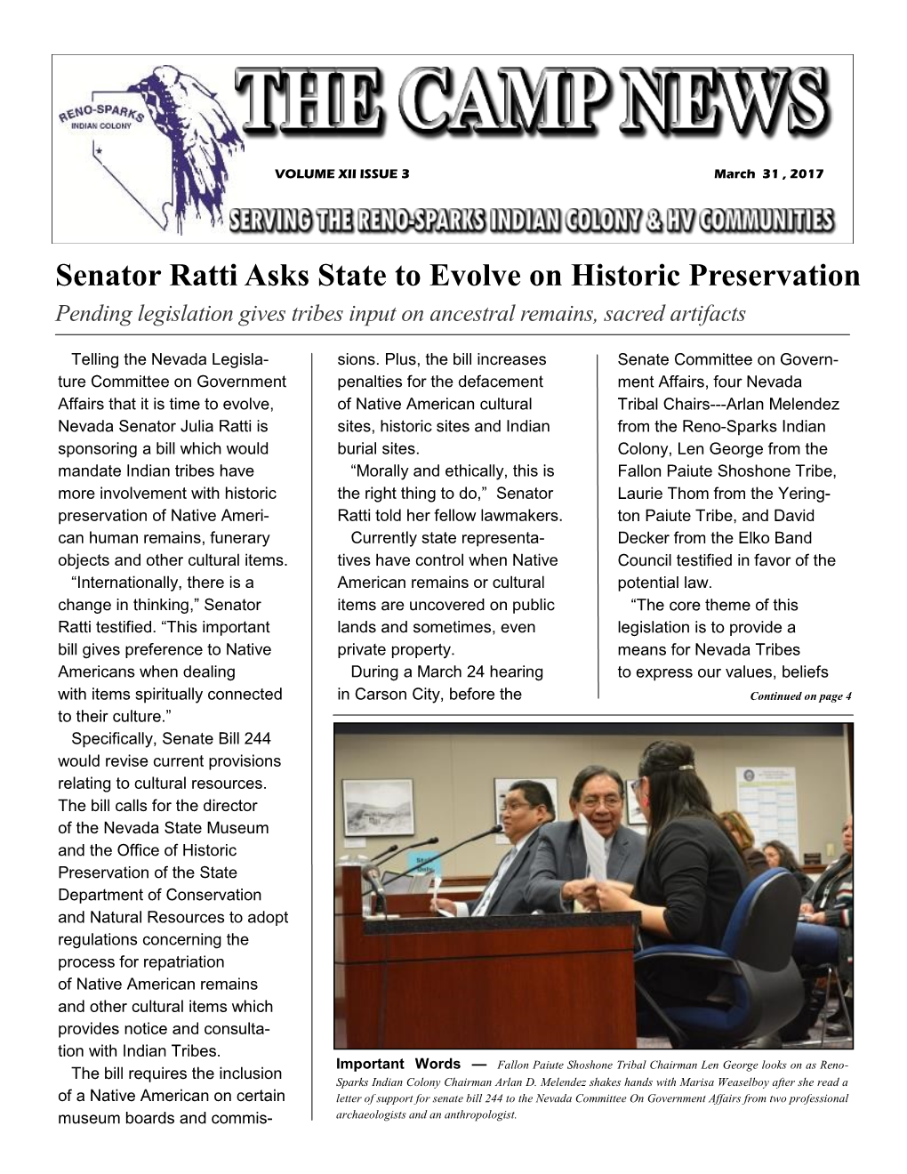 Senator Ratti Asks State to Evolve on Historic Preservation
