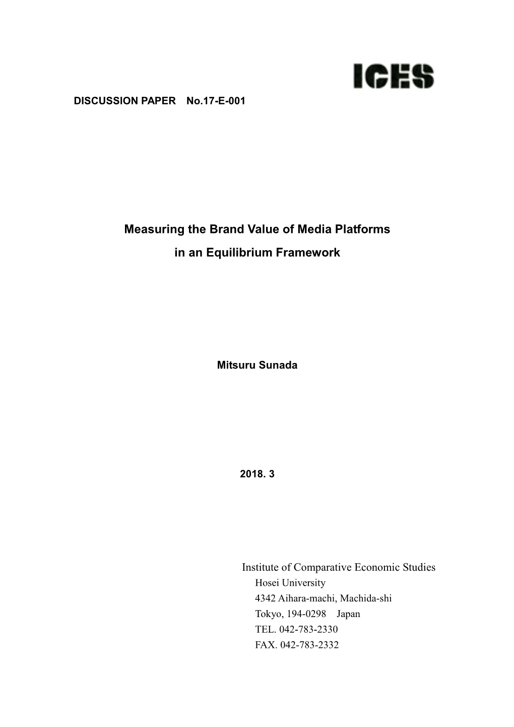 Measuring the Brand Value of Media Platforms in an Equilibrium Framework