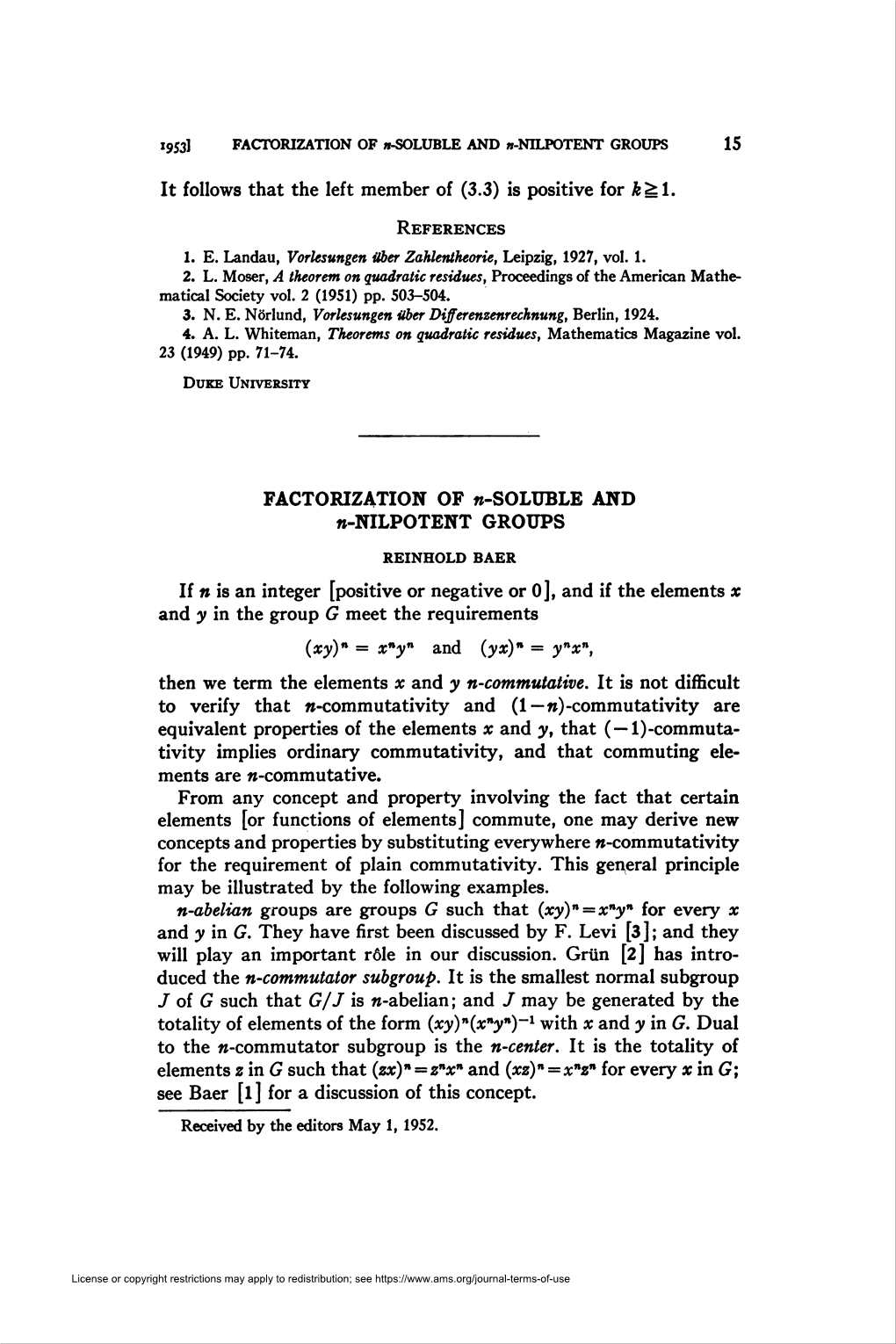 Nilpotent Groups