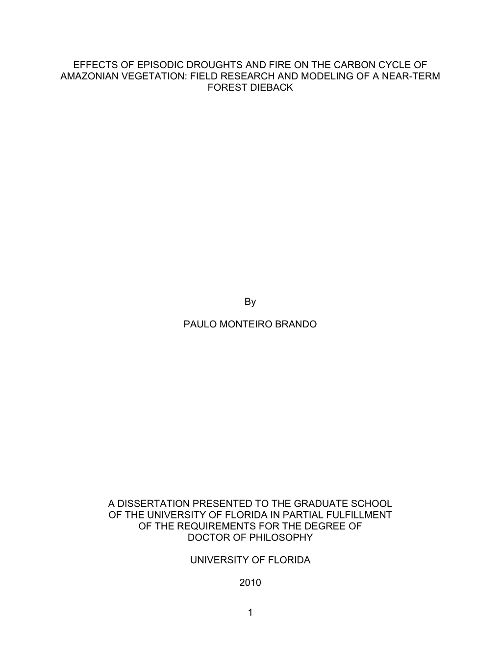 University of Florida Thesis Or Dissertation Formatting