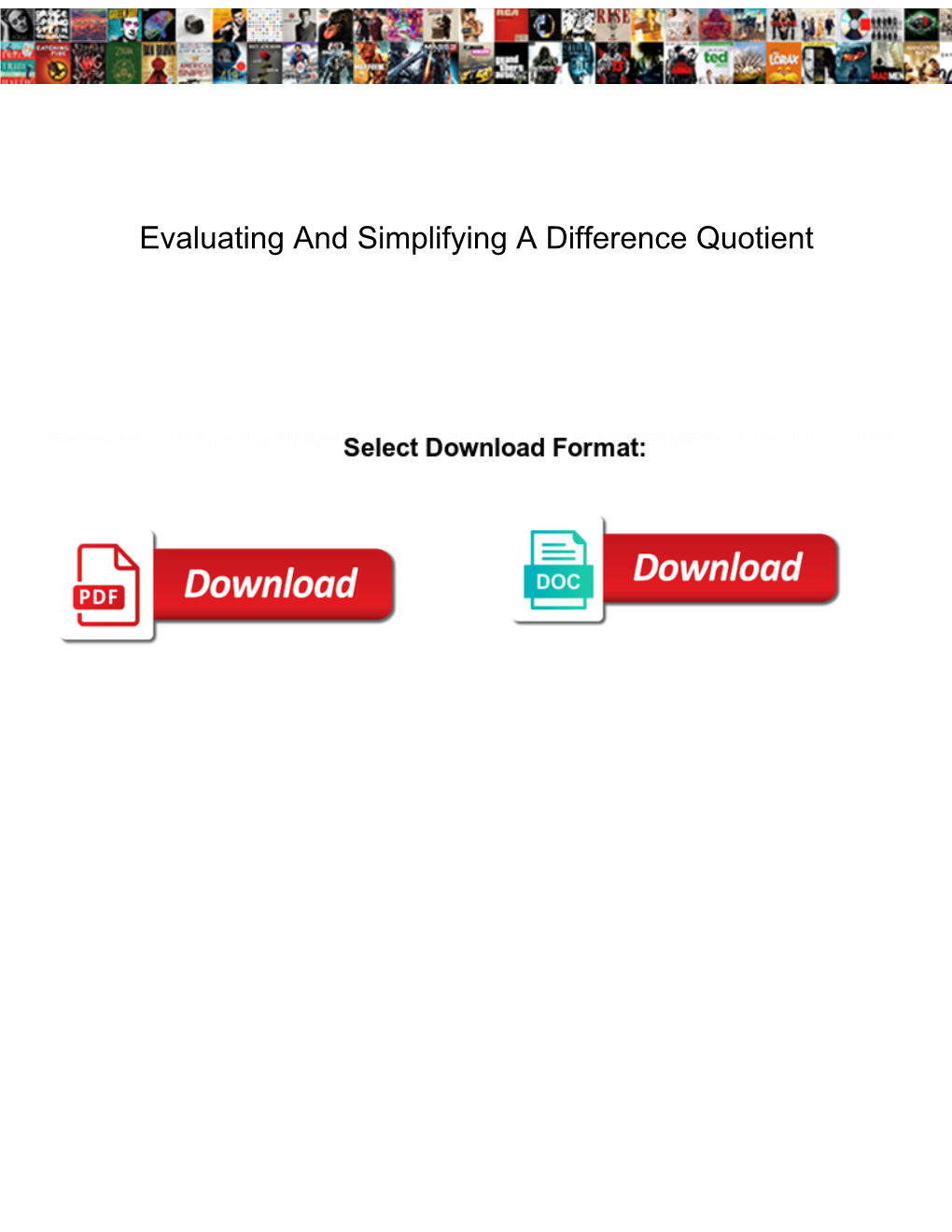 Evaluating and Simplifying a Difference Quotient