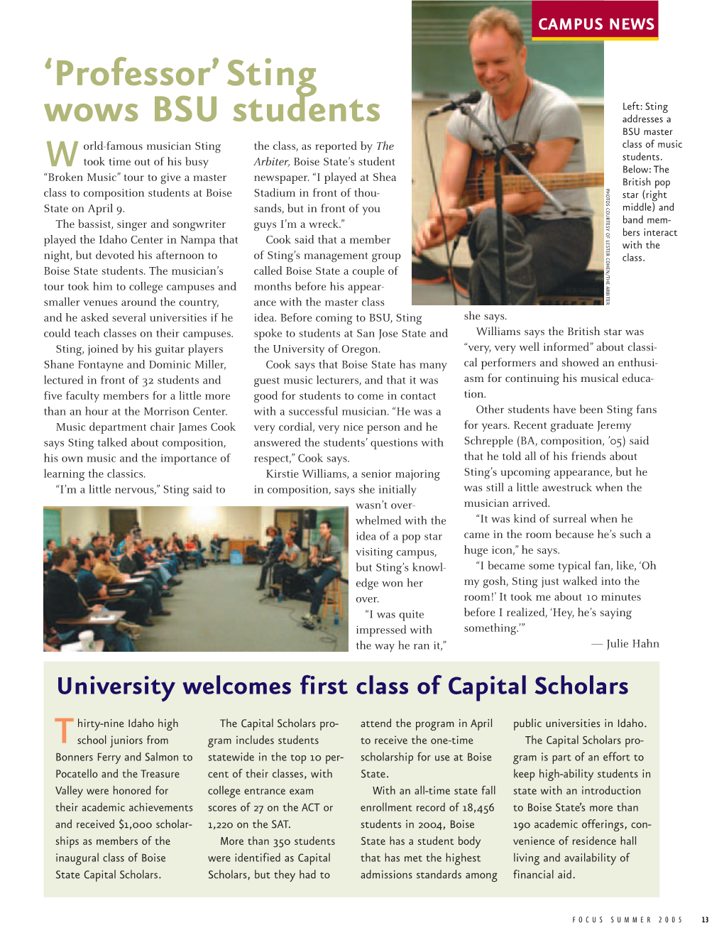 Sting Wows BSU Students WT