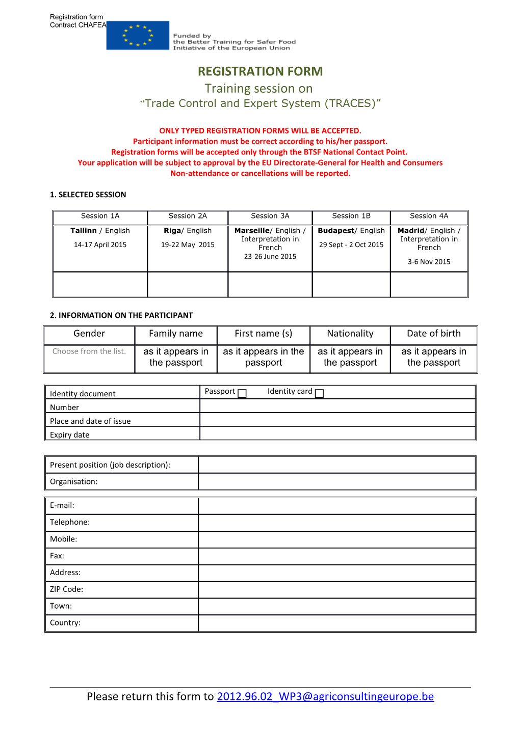 List of Budget Items