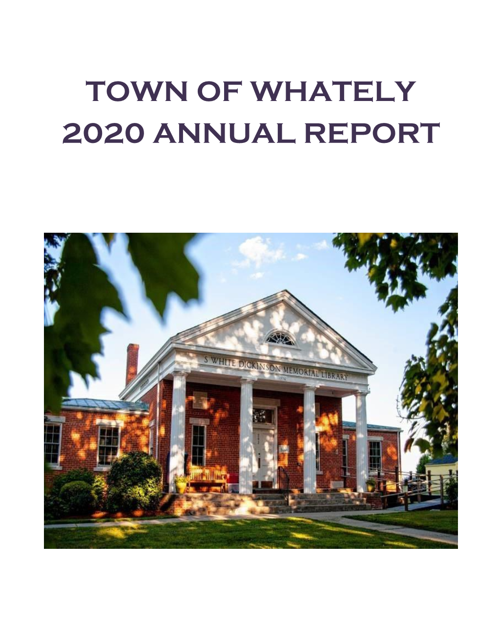 Annual Town Report 2020