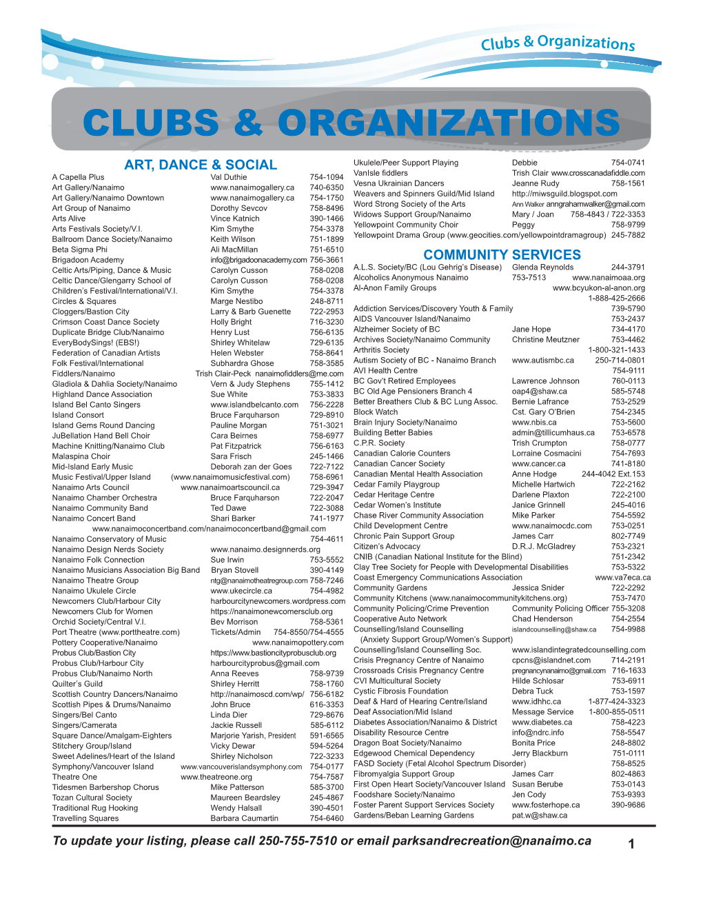 Clubs & Organizations