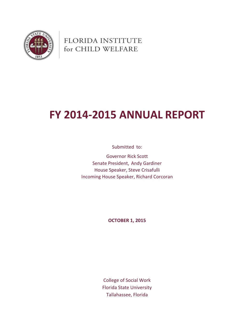 Fy 2014-2015 Annual Report