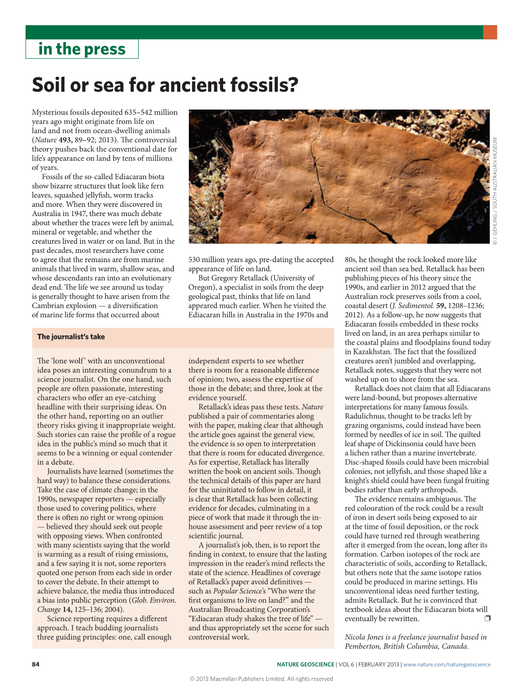 Soil Or Sea for Ancient Fossils?