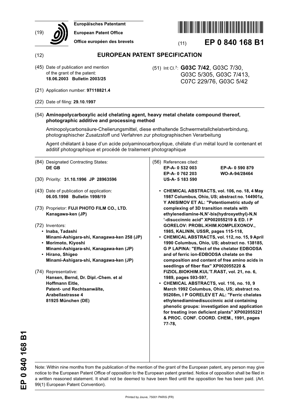 Aminopolycarboxylic Acid Chelating Agent, Heavy Metal Chelate