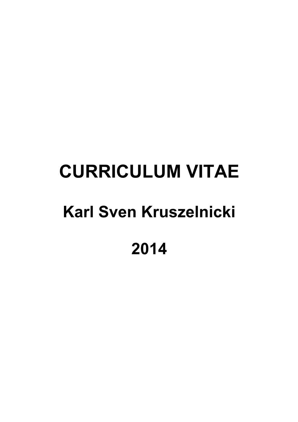 Curriculum Vitae