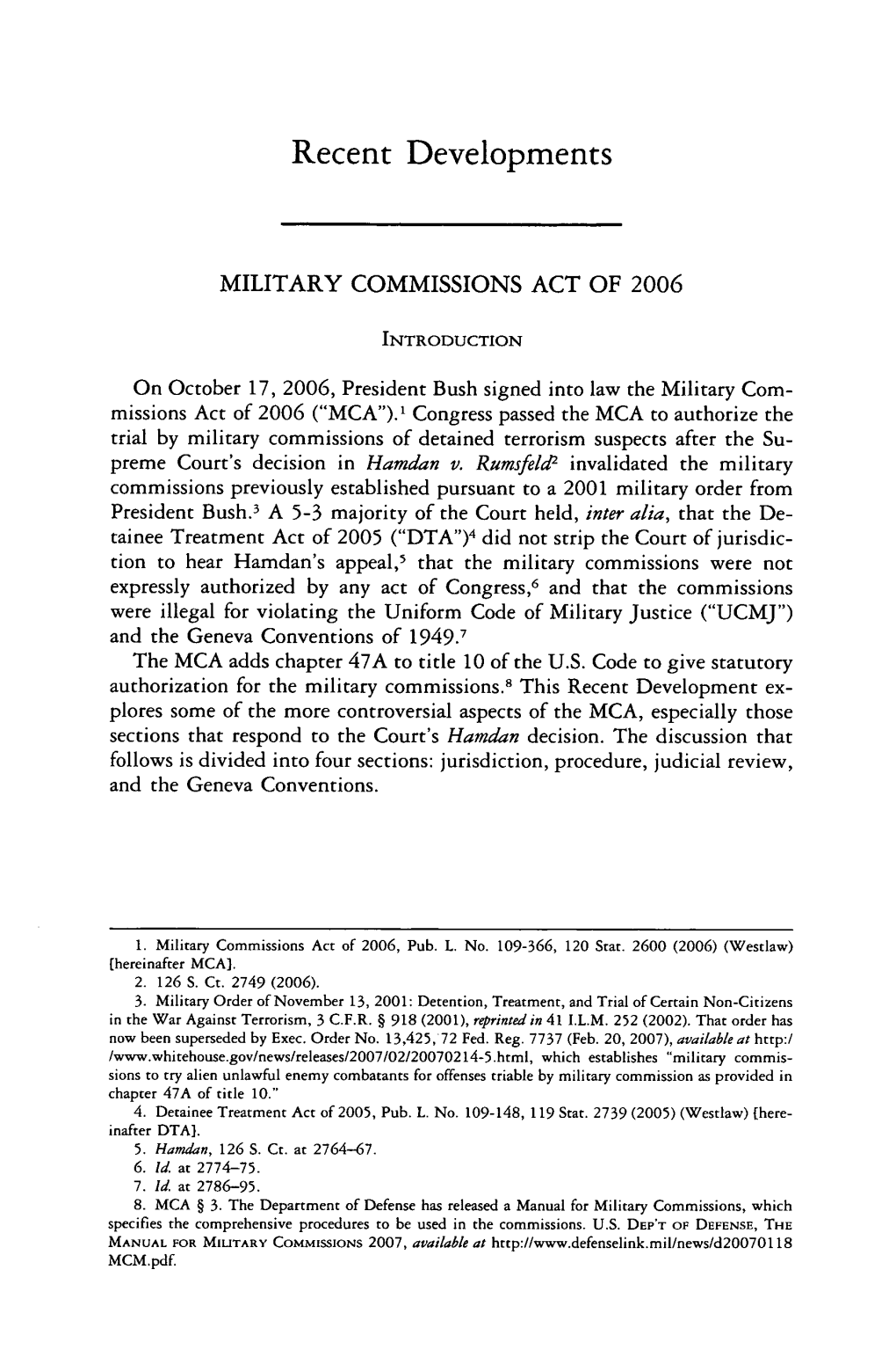 Military Commissions Act of 2006