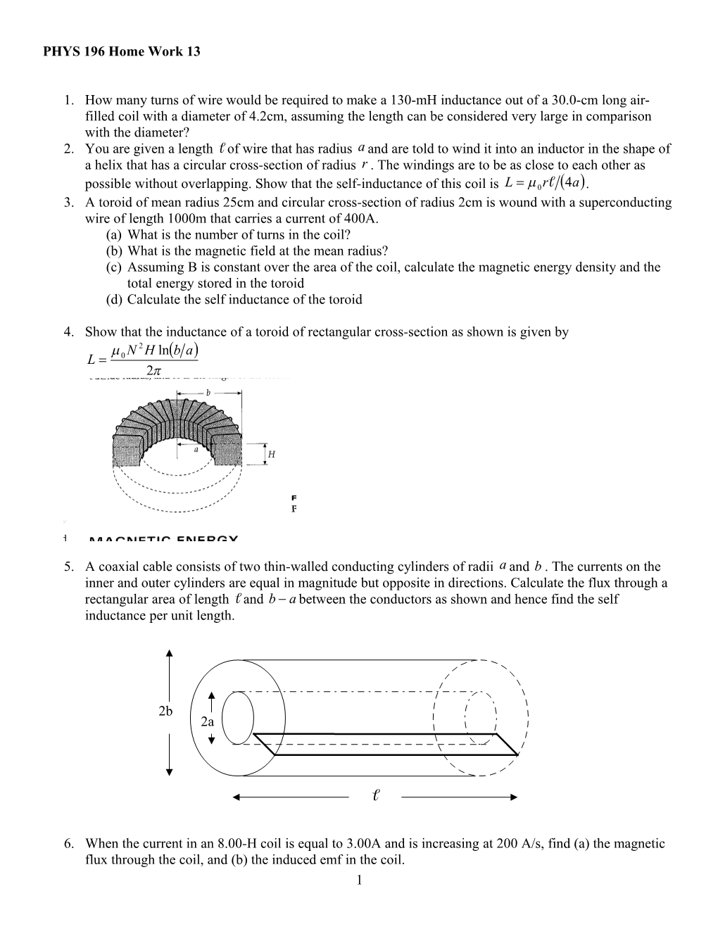 PHYS 196 Class Problem 1